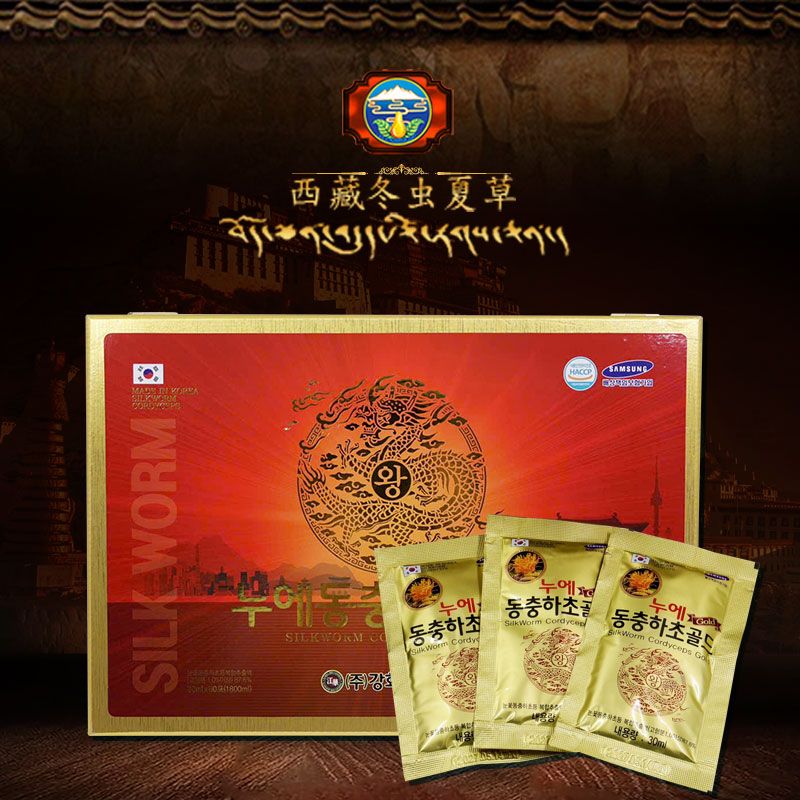 Nước đông trùng hạ thảo cao cấp 60 gói Gold King Kangwa Hàn Quốc D241